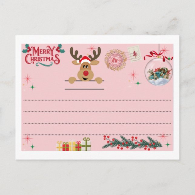 Postcard for Merry Christmas (Front)
