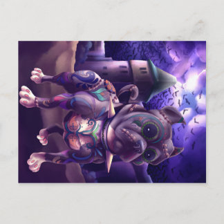 Postcard Franky The Pitbull Frankenstein