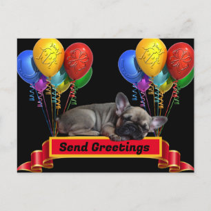 Postcard französische Bulldogge Happy Day 