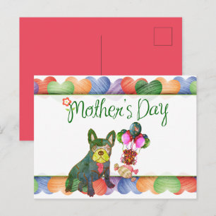 postcard French Bulldog Mother's Day