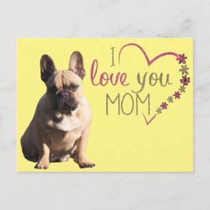 postcard French Bulldog Mother's Day