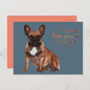 postcard French Bulldog Mother's Day