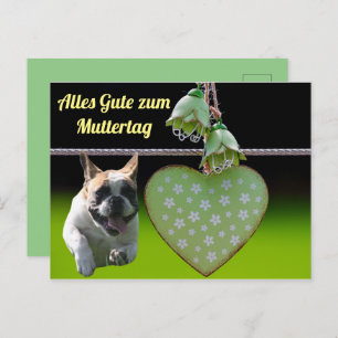 postcard French Bulldog Mother's Day