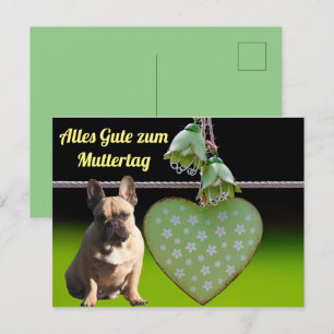 postcard French Bulldog Mother's Day