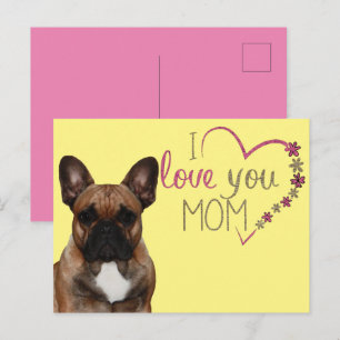postcard French Bulldog Mother's Day