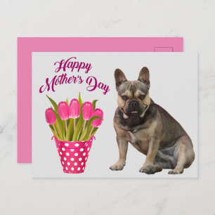 postcard French Bulldog Mother's Day