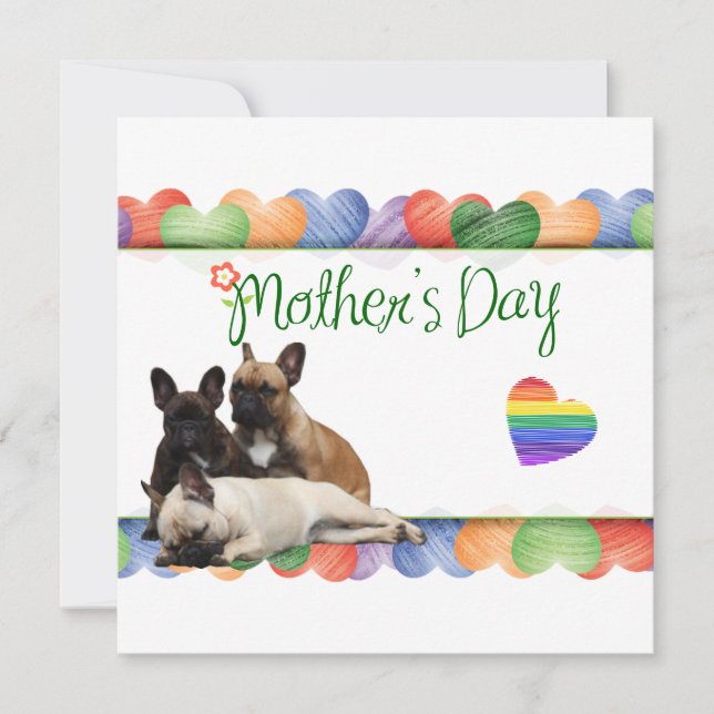 postcard French Bulldog Mother's Day (Front)
