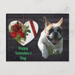 Postcard French Bulldogge Valentine's Day