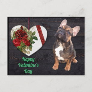 Postcard French Bulldogge Valentine's Day