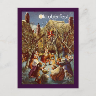 Postcard Full Moon Party Oktoberfest Celebration