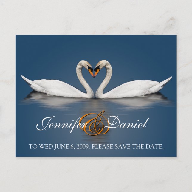 Postcard Gifts Love Swans (Front)