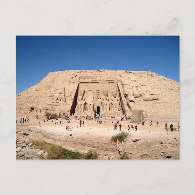 Postcard Great Temple of Abu Simbel Aswan, Egypt (Front)
