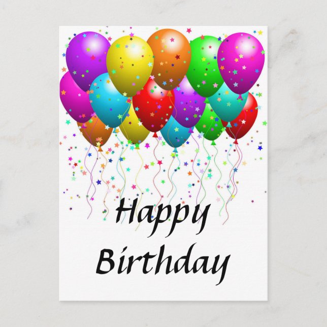 Postcard- happy birthday holiday postcard (Front)