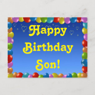 Postcard Happy Birthday Son