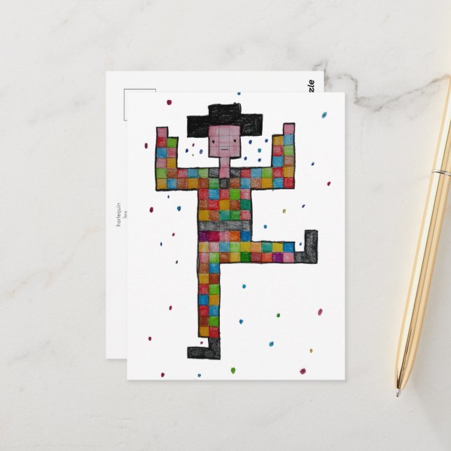 postcard _ harlequin (Front/Back In Situ)