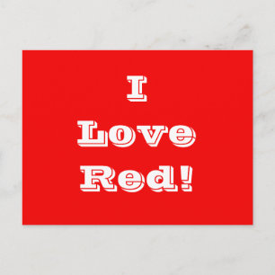 Postcard I Love Red