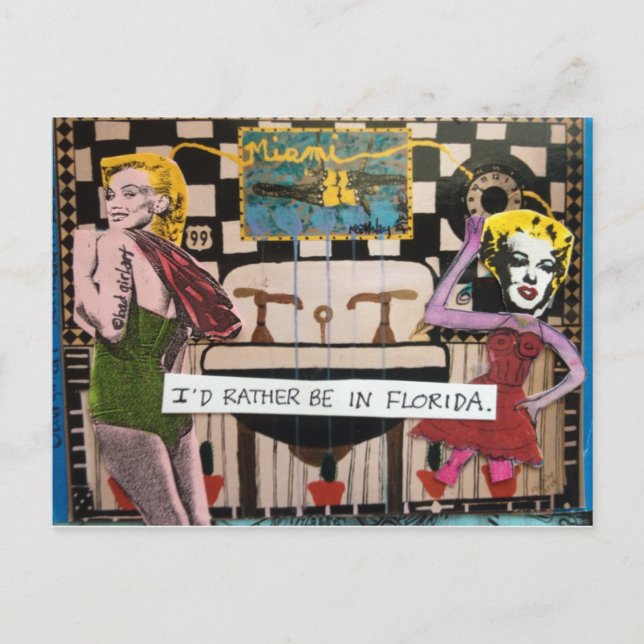 POSTCARD-I'D RATHER BE IN FLORIDA POSTCARD (Front)