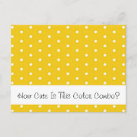 Postcard in Mustard and White