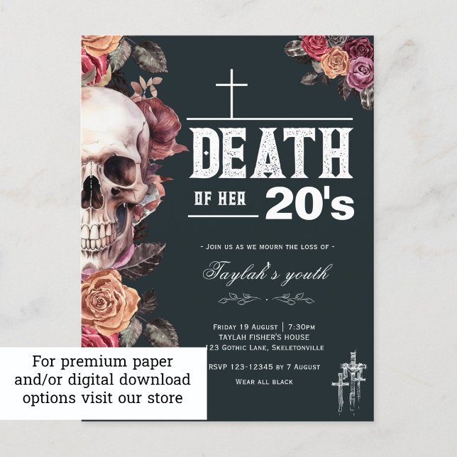 Postcard Invitation, Death of her 20s birthday (Creator Uploaded)