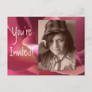 Postcard Invitations Add YOUR photo Birthday/any