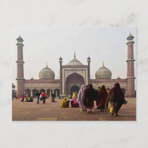 Postcard Jami Masjid in New Delhi. India