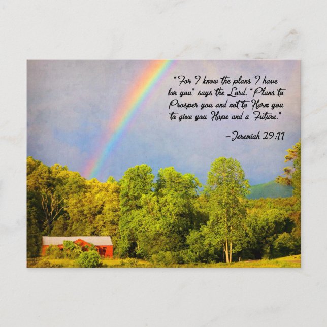 Postcard - Jeremiah 29:11 For I know the Plans... (Front)