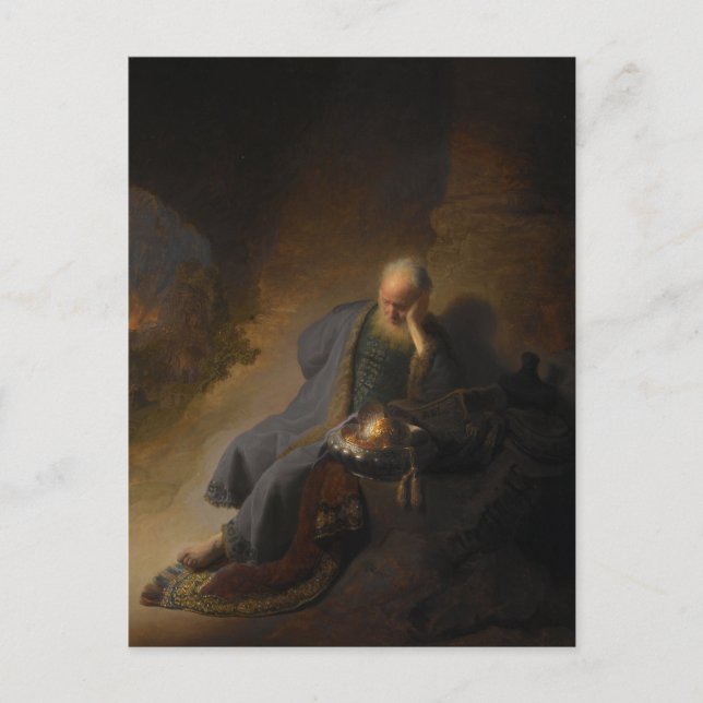 Postcard Jeremiah Jerusalem Rembrandt (Front)