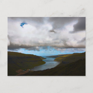 Postcard Kaldbaks Fjord, Faroe Islands