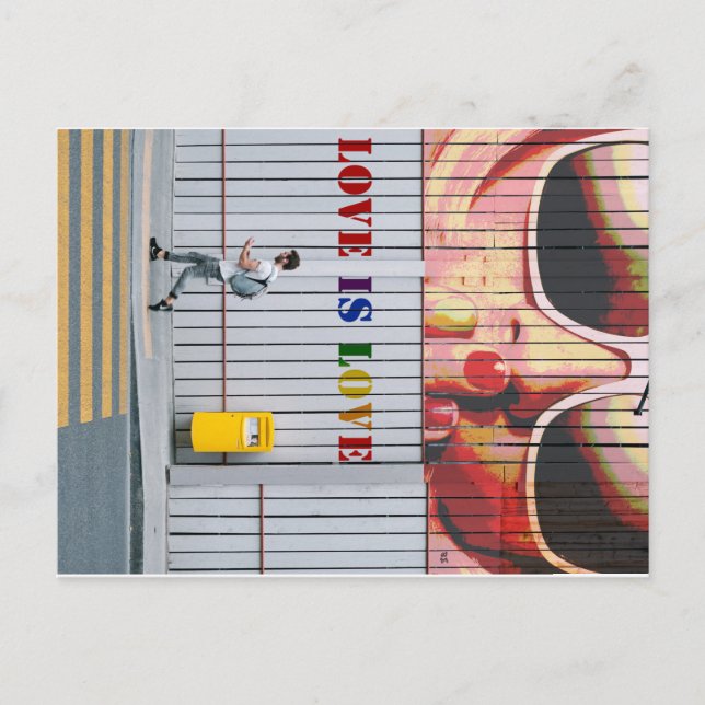postcard Kiss-Love Is Love Gay/Lesbian (Front)