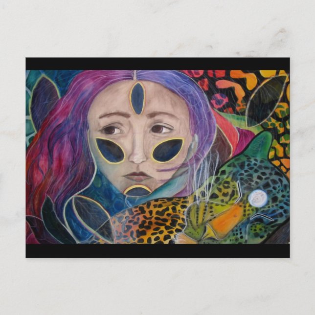 Postcard: "Leopard Woman" Postcard (Front)