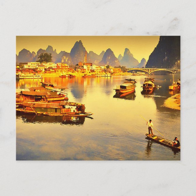 Postcard Lijiang River in Guilin, China (Front)