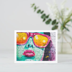 Postcard - Lipstick Urban Street Art