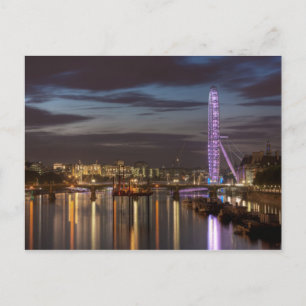 Postcard : London Eye and Thames River at night