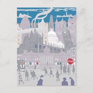 Postcard London Skyline Illustration Artwork