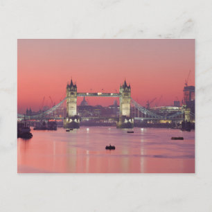 Postcard London Tower Bridge (sunset), London, UK