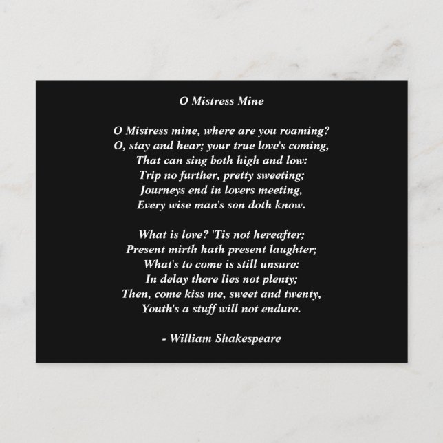 Postcard-Love Art-Love Poem 8 Postcard (Front)