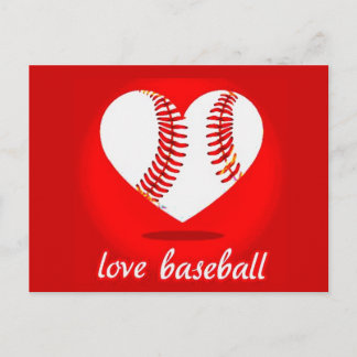 postcard, love, baseball postcard