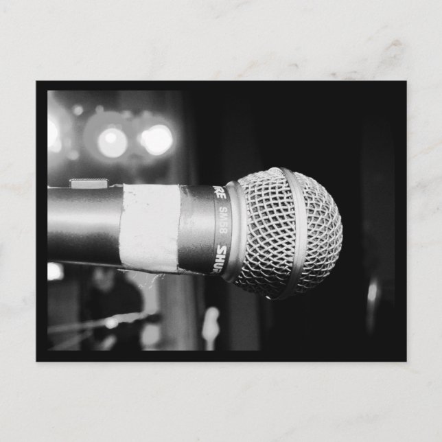 Postcard-Love the Arts-Microphone Postcard (Front)