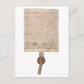 Postcard Magna Carta 1297 version with seal