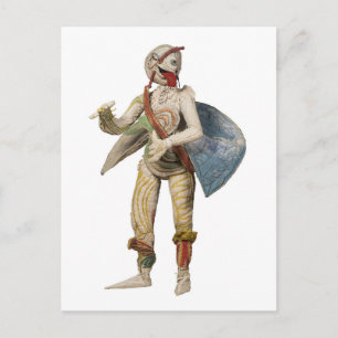 Postcard - Mask figure "Bertchen" B (white)