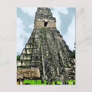 Postcard:  Mayan Temple at Tikal, Guatemala Postcard