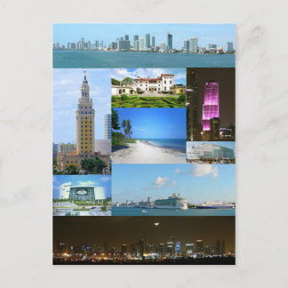 Postcard Miami Monuments, Florida, USA