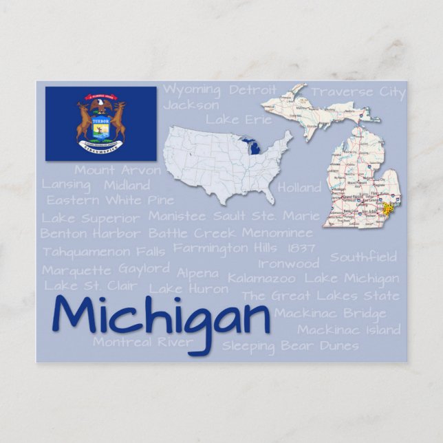 Postcard "Michigan" (Front)