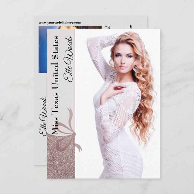 Postcard Midnight Glitz Pageant Autograph Photo (Front/Back)