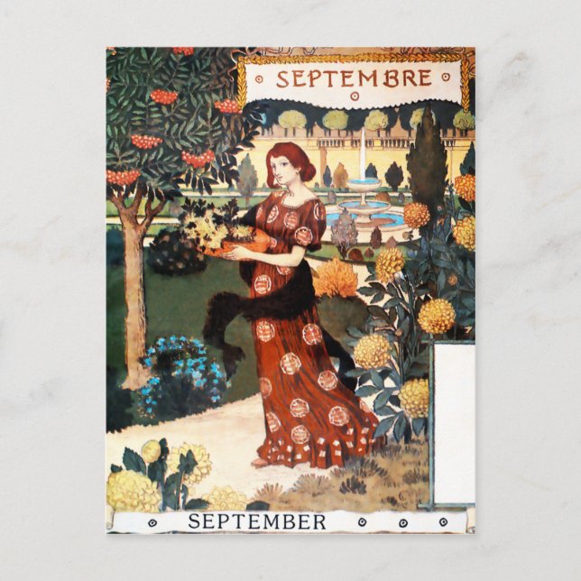 Postcard: Month of  September - Septembre Postcard (Front)