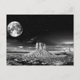 Postcard Monument Valley Moonlight, Utah USA