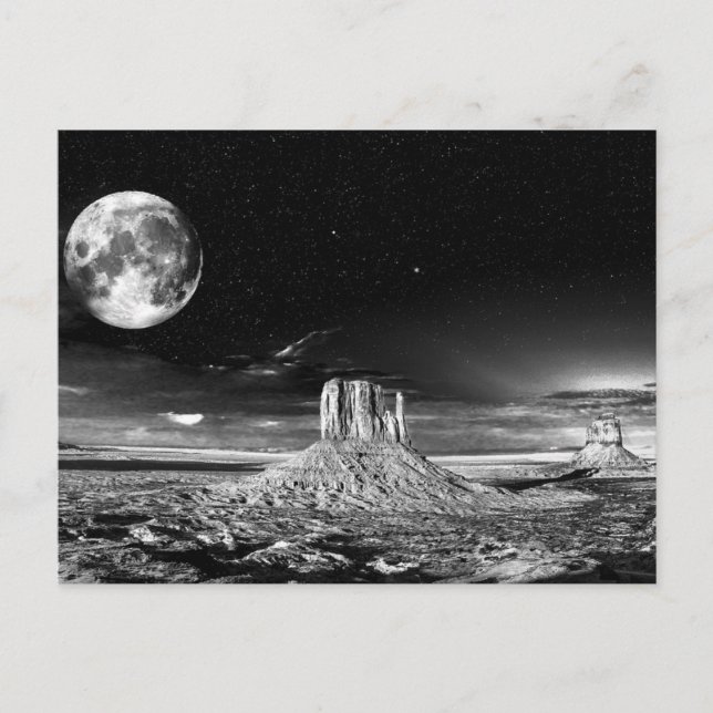 Postcard Monument Valley Moonlight, Utah USA (Front)