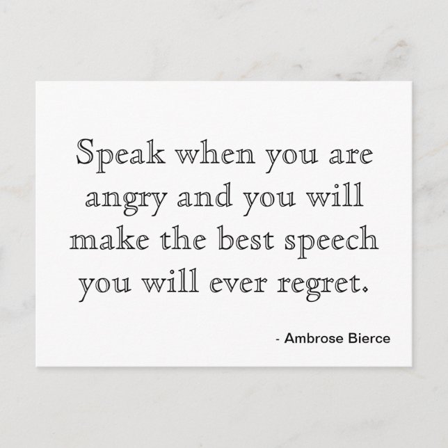 Postcard Motivation - Anger (Front)