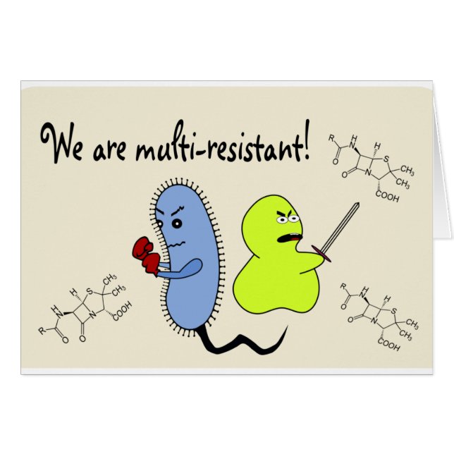 Postcard Multiresistant germ (Front Horizontal)