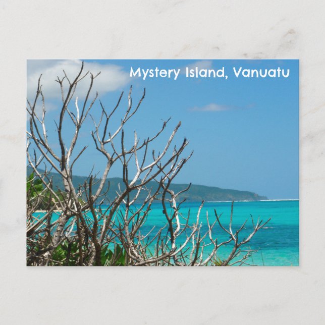 Postcard Mystery Island, Vanuatu. (Front)
